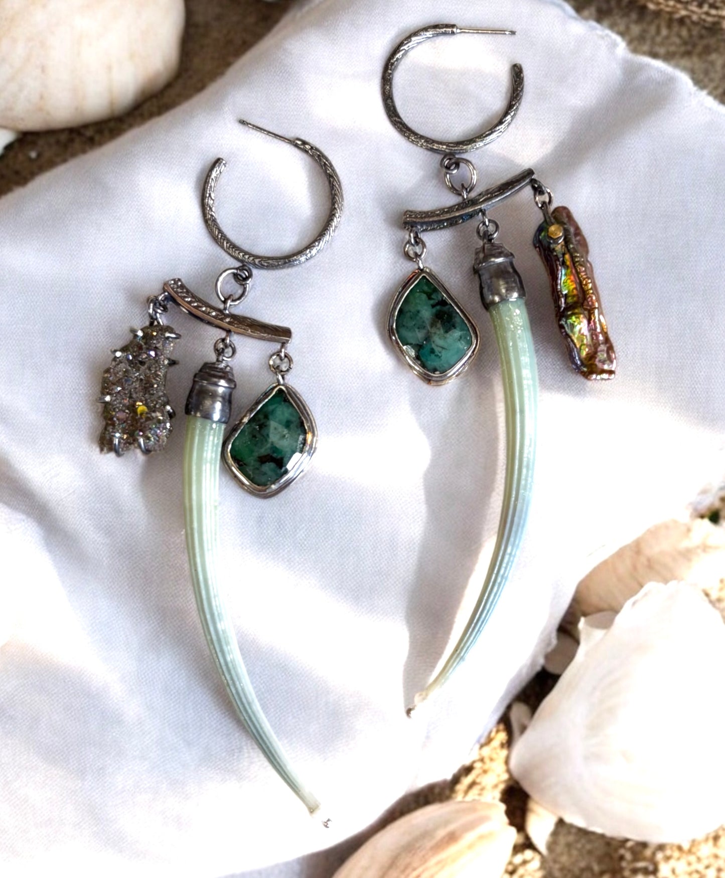 Emerald Sway Chandelier Earrings