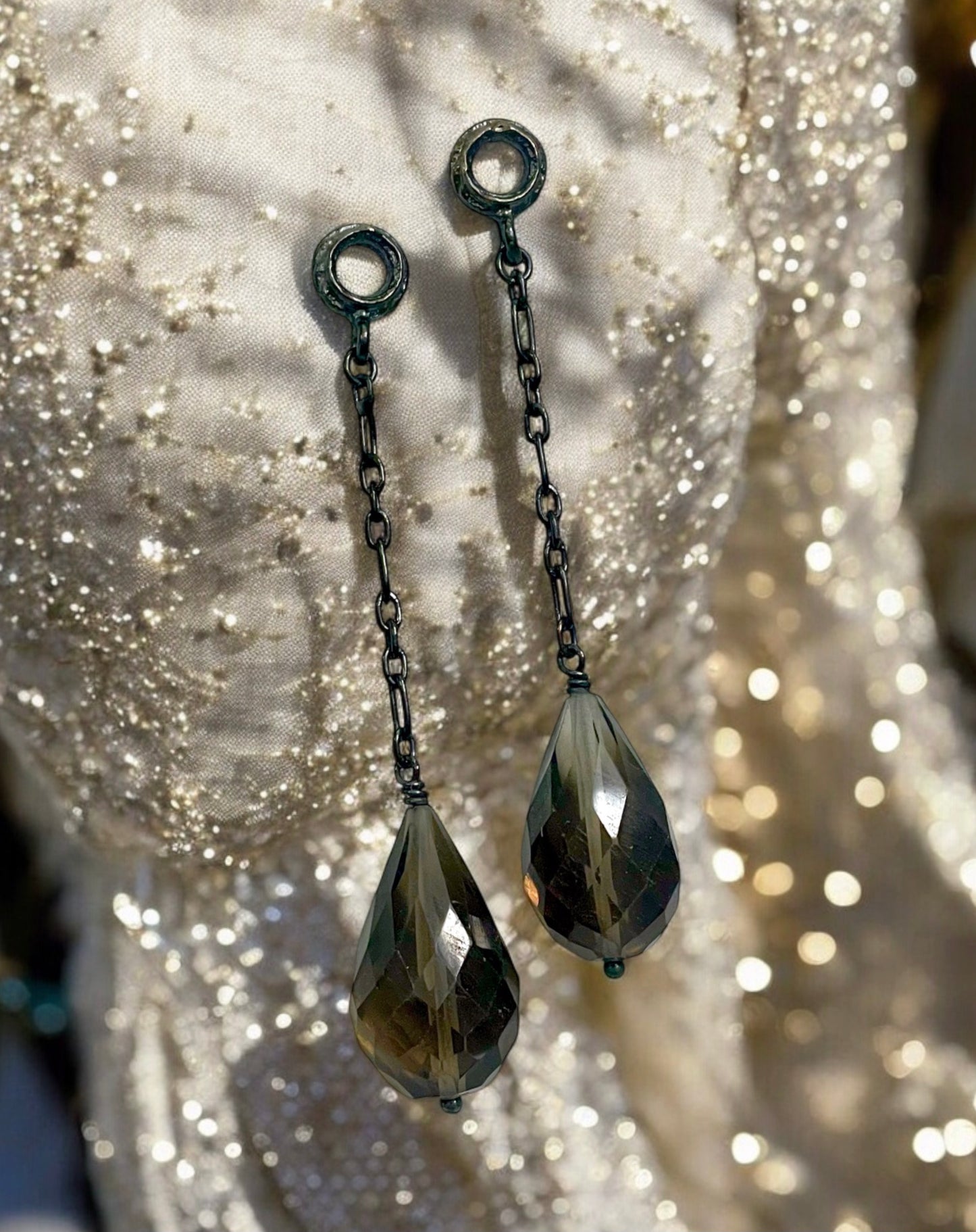 Smokey Chandelier Earrings